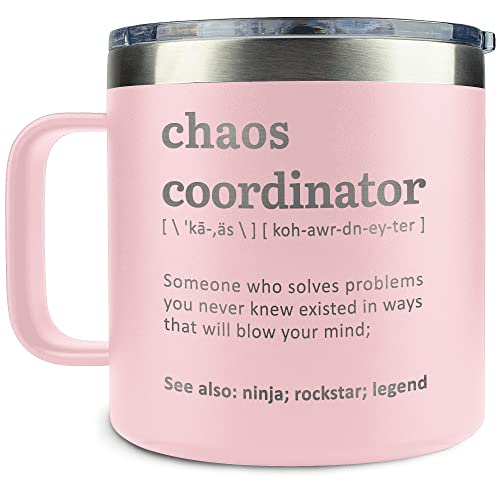 Unique Boss Lady Birthday / Thank You Gifts for Women, Her, Mom, Coworker, Teacher, Manager, Boss, Chaos Coordinator Gifts - 20Oz Tumbler