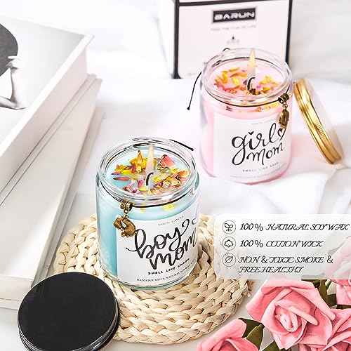 BARUN Girl Mom Candle - Girl Mom Gifts New Mom Gifts for Women, Baby Mama Gift, Cool Mom Candle New Mom Candle, First Mom Gifts Mama Gifts for Women, Mothers Day, Hand Poured Natural Soy Wax 7oz