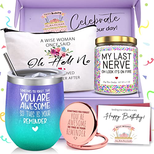 Gifts for Women, Birthday Gifts for Women, Happy Birthday Gifts Basket for Women, Gift Set for Best Friends Female Women Sister Mom Wife Her Girlfriend Coworker Bestie Bff