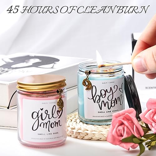 BARUN Girl Mom Candle - Girl Mom Gifts New Mom Gifts for Women, Baby Mama Gift, Cool Mom Candle New Mom Candle, First Mom Gifts Mama Gifts for Women, Mothers Day, Hand Poured Natural Soy Wax 7oz