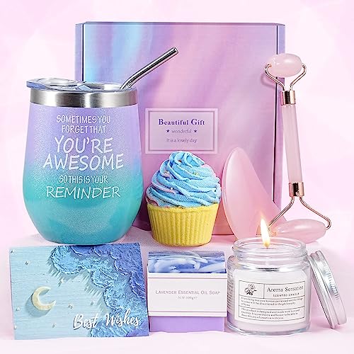 Dardeor Birthday Gifts for Women, Relaxation Spa Gift Baskets, Unique Gift Ideas for Women, Christmas Gift for Mom Sister Best Friend Wife, Coworker Teacher Gifts for Women, Thank You Gifts (Gradient)