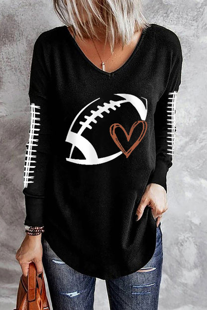 Football Graphic Long Sleeve T-Shirt